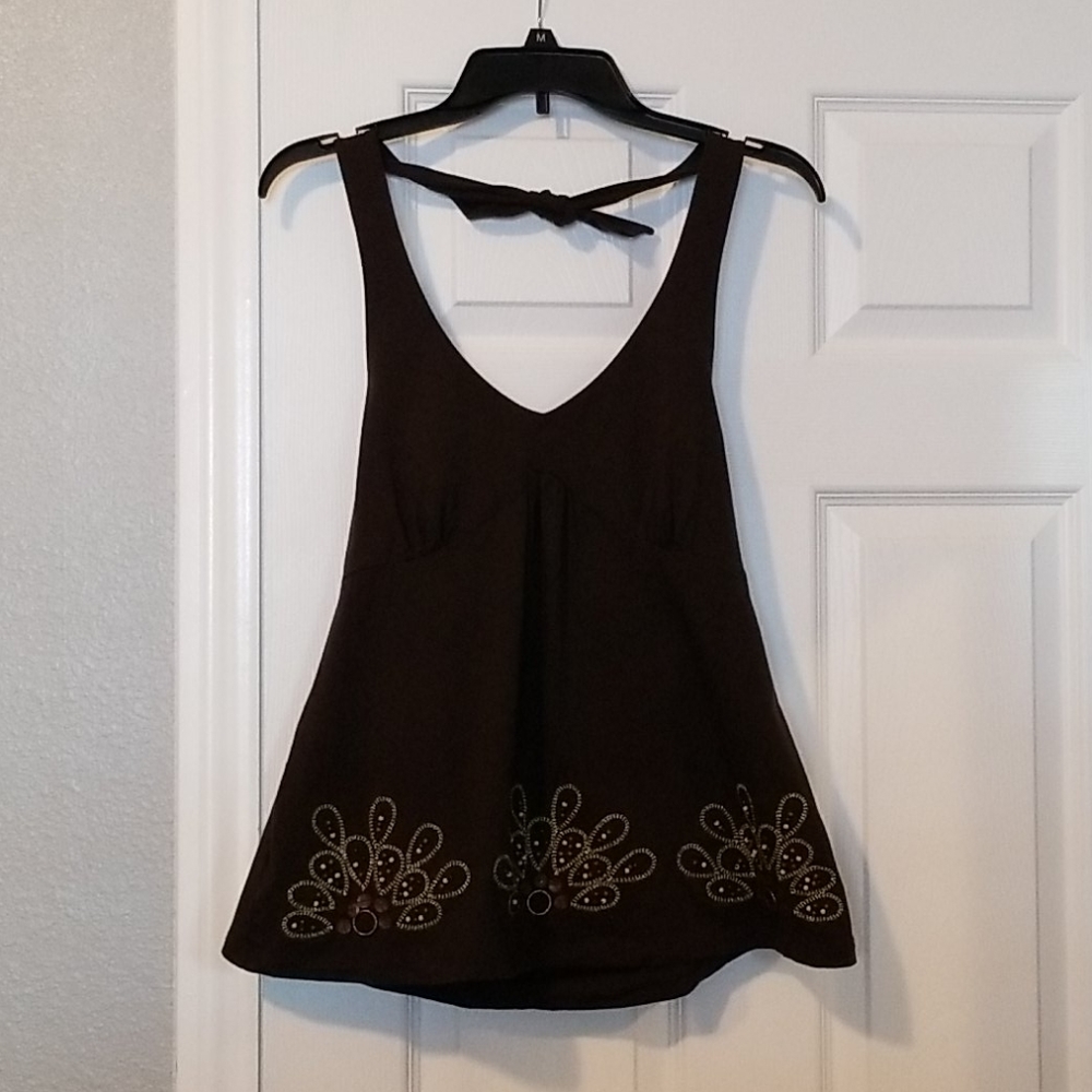 Ann Taylor Loft brown halter top